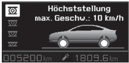 Höchststellung max. Geschw.: 10 km/h 005200km 1809.6km
