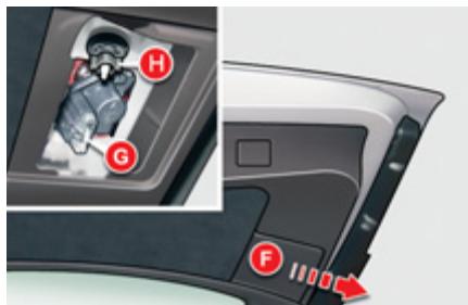 CITROEN C5 2 2011 - Ersetzen der Glühlampen der Rückleuchte am Kofferraum - 1