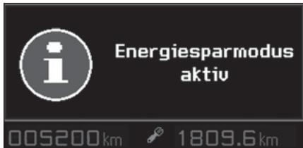 Energiesparmodus aktiv 005200km 1809.6km