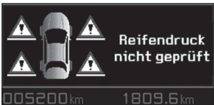 Reifendruck nicht geprüft 005200km 1809.6km