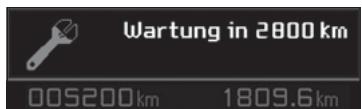Wartung in 2800 km 005200km 1809.6km