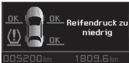 OK OK Reifendruck zu niedrig 005200km 1809.6km