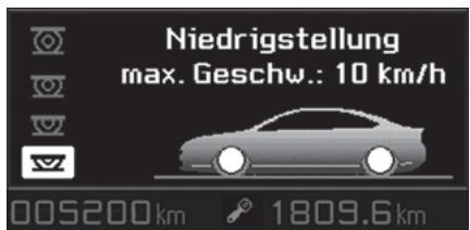 Niedrigstellung max. Geschw.: 10 km/h 005200km 1809.6km