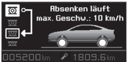 Absenken läuft max. Geschw.: 10 km/h 005200km 1809.6km