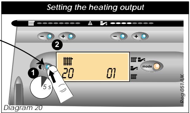 SAUNIER DUVAL ISOMAX F 28 E - Setting the maximum heating temperature - 1