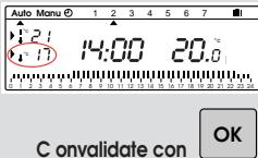 Auto Manu 1 2 3 4 5 6 7 12 13 14:00 20.0 C onvalidate con OK