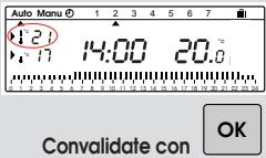 Auto Manu 1 2 3 4 5 6 7 1°21 14:00 20.0 -17 1 2 3 4 5 6 7 8 9 10 11 12 13 14 15 16 17 18 19 20 21 22 23 24 Convalidate con OK