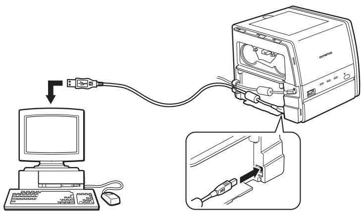 OLYMPUS P-11 - Anschließlich des Druckers an einen Computer - 1