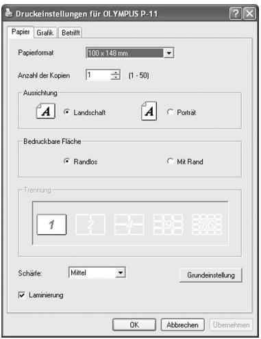 OLYMPUS P-11 - Druckereinstellungen - 1