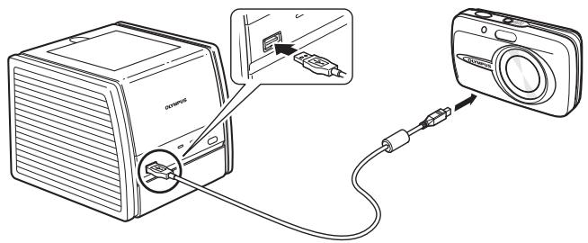 OLYMPUS P-11 - Connecting a digital camera to the printer - 1