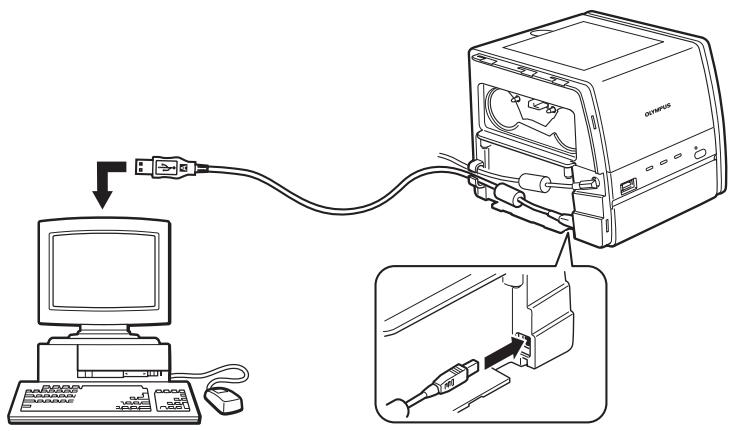 OLYMPUS P-11 - Connecting a computer to the printer - 1