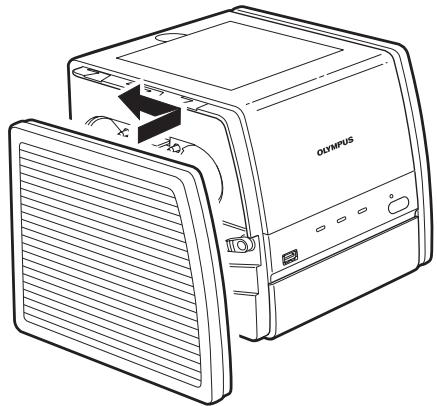 OLYMPUS P-11 - Remettez le cache latéral en place. - 1