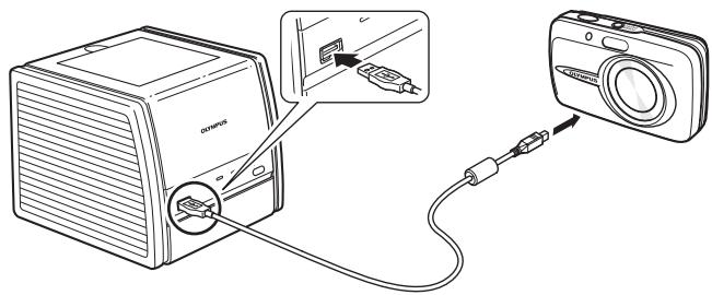 OLYMPUS P-11 - Conexión de una cámina digital a la impresora - 1