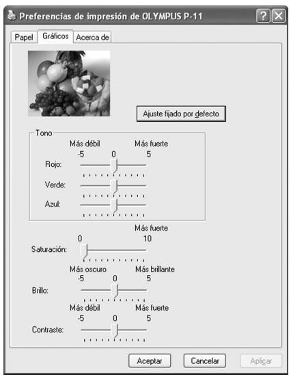 OLYMPUS P-11 - Parámetros de configuración de la impressora - 2