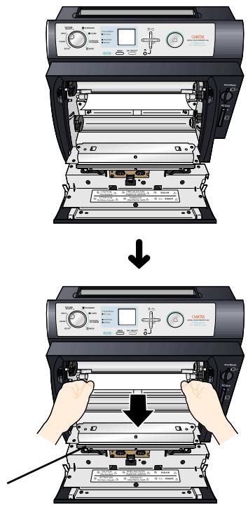 OLYMPUS P-400 - When there is paper in the upper portion of the printer: - 7