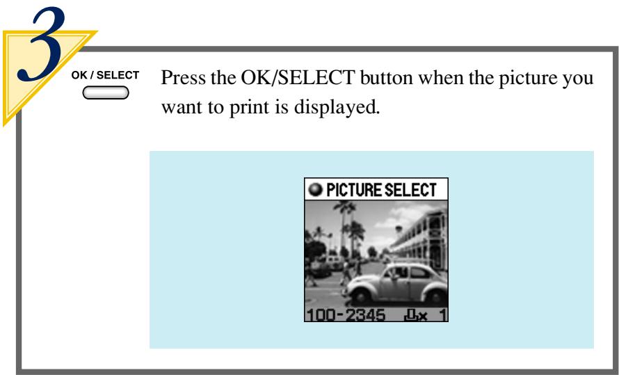 OLYMPUS P-400 - Select the image to be printed - 6