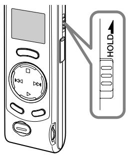 OLYMPUS W-10 - Setting the HOLD switch to the HOLD position. - 1