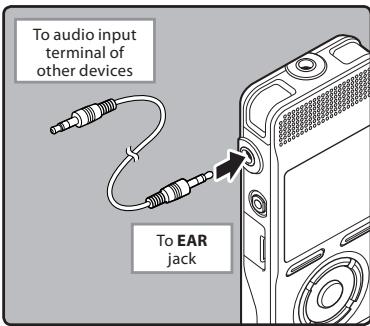 OLYMPUS DM-450 - Recording the sound of this recorder with other devices: - 1