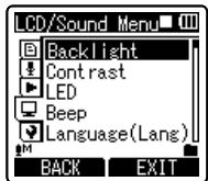 OLYMPUS DM-450 - Menu setting method - 4