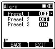 OLYMPUS DM-450 - Press the + or - button to select a preset number. - 1