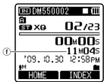 OLYMPUS DM-450 - Press the STOP button to stop recording. - 1