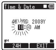 OLYMPUS DM-450 - Press the or button to select the item to set. - 1
