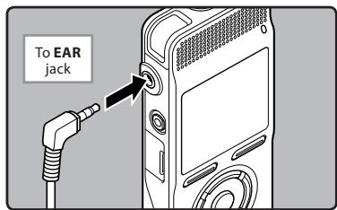 OLYMPUS DM-450 - Playback through earphone - 1