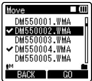 OLYMPUS DM-450 - When you select [Selected files]: - 1