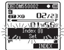 OLYMPUS DM-450 - Press the F2 button during file recording, recording pause, playing, or playback pause. - 1