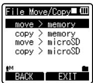 OLYMPUS DM-450 - Moving/Copying Files [File Move/Copy] (For DM-550) - 2