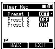 OLYMPUS DM-450 - Press the + or - button to select a preset number. - 1