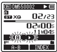 OLYMPUS DM-450 - How to begin segment repeat playback - 2