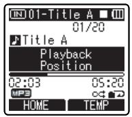 OLYMPUS DM-450 - Press the STOP or OK button at any point you want to stop the playback. - 1