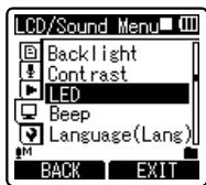 OLYMPUS DM-450 - Menu setting method - 5