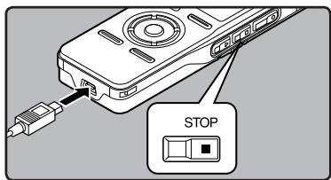 OLYMPUS DM-450 - Connect to the USB connecting AC adapter (optional) to charge - 2