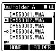 OLYMPUS DM-450 - Operation of the folders for voice recordings: - 3