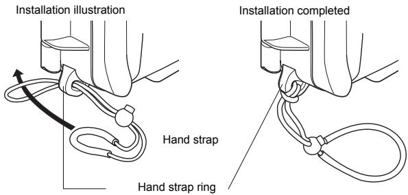 OLYMPUS PT-050 - Install the strap - 1