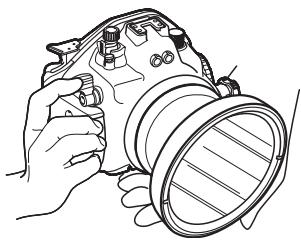 OLYMPUS PT-E05 - How to Press the Shutter Lever - 1