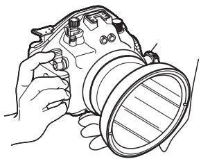 OLYMPUS PT-E05 - Hold the Case carefully - 2