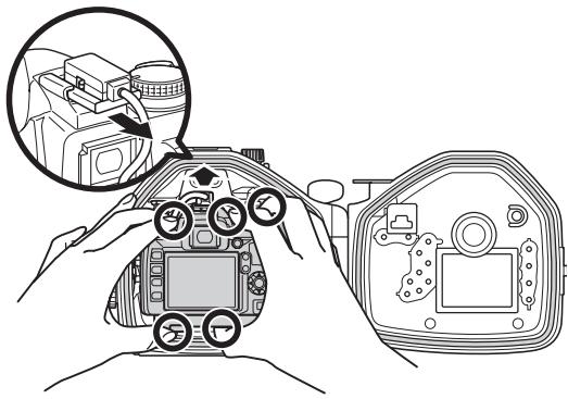 OLYMPUS PT-E05 - Unload the digital camera - 1