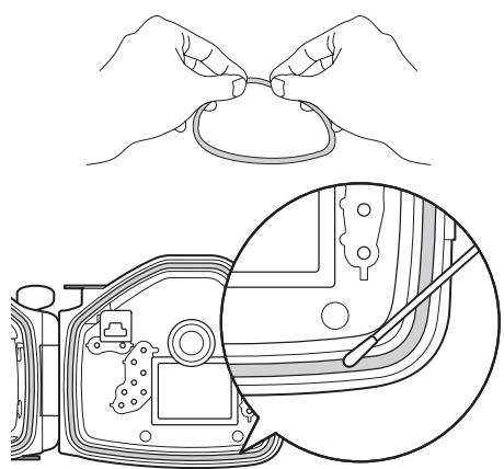 OLYMPUS PT-E05 - Remove any sand, dirt, etc. - 1