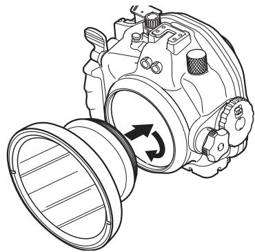 OLYMPUS PT-E06 - Install the Waterproof Port - 2