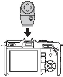 OLYMPUS PT-EP01 - Attach the electric view finder (EVF) to the digital camera. - 1