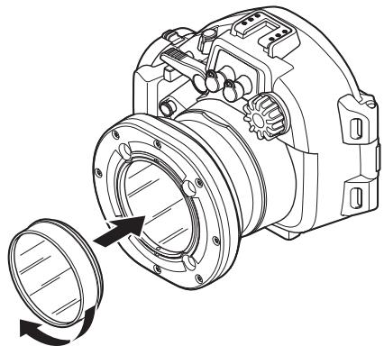 OLYMPUS PT-EP05L - Installing the underweater conversion lens - 1
