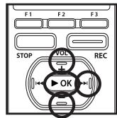 OLYMPUS DM-3,  DM-5,  DM-650,  DM-670 - [Rec Mode] setting: - 1