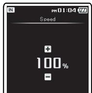 OLYMPUS DM-3,  DM-5,  DM-650,  DM-670 - [Speed] setting: - 2