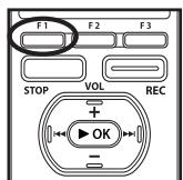 OLYMPUS DM-3, DM-5, DM-650, DM-670 - Press the STOP button to stop recording. - 1