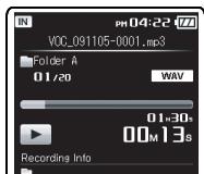 OLYMPUS DM-3, DM-5, DM-650, DM-670 - While the recorder is during recording mode, press the OK button. - 2