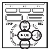 OLYMPUS DM-3,  DM-5,  DM-650,  DM-670 - Press the + or - button to select [Erase], and then press the OK or 一 button. - 1