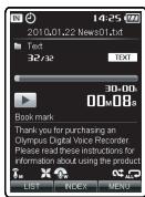 OLYMPUS DM-3, DM-5, DM-650, DM-670 - About the folder for electronic book contents and text files - 15